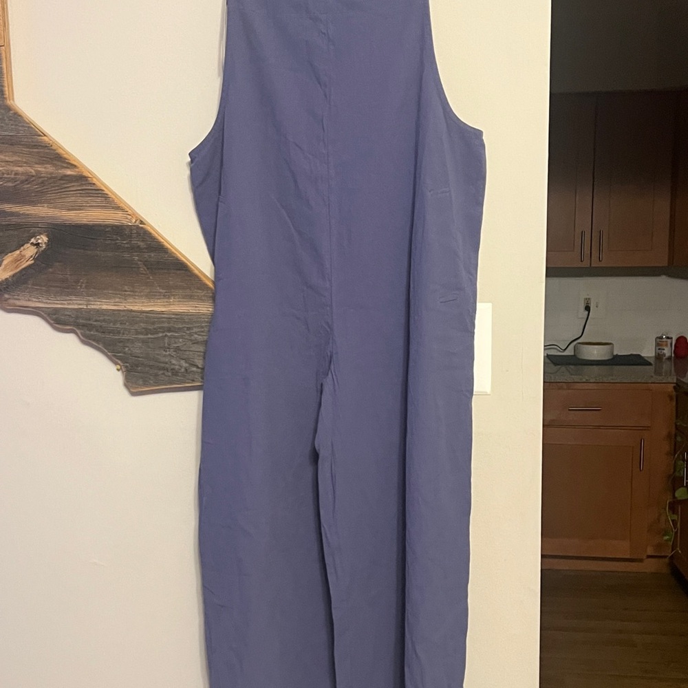 Women's Sleeveless Purple Jumpsuit